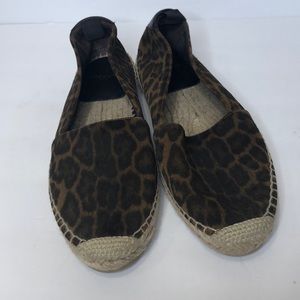 Saint Laurent Paris animal print espadrilles-sz 8